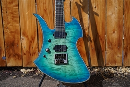 B.C. Rich Mockingbird Extreme Evertune Cyan Blue Left Handed 6-String Electric Guitar